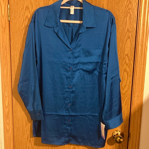 Stars Above Button Down Blouse - Picture 1 of 5